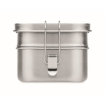 Lunch box en acier personnalisées avec 2 compartiments 1,2 L Double couleur argenté mat neuvième vue