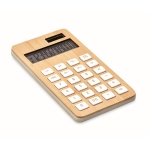 Calculatrice en ABS et bambou, piles et énergie solaire Design Plus couleur bois troisième vue
