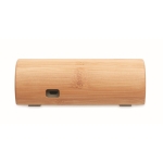 Enceinte personnalisable avec boîtier cylindrique en bambou Escandi couleur bois septième vue