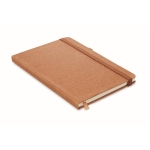 Carnets recyclés personnalisés A5 pages lignées PU Love Recycle couleur marron