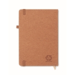 Carnets recyclés personnalisés A5 pages lignées PU Love Recycle couleur marron troisième vue