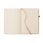 Carnets recyclés personnalisés A5 pages lignées PU Love Recycle couleur marron quatrième vue