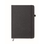 Carnets recyclés personnalisés A5 pages lignées PU Love Recycle couleur noir deuxième vue