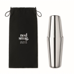 Set à cocktail personnalisé en acier avec shaker de 750 ml Sommelier couleur argenté brillant quatrième vue principale