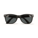 Lunettes de soleil promotionnelles avec branches en liège Elegance couleur noir deuxième vue