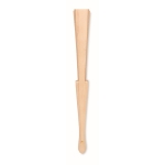Éventail personnalisé pas cher en bois avec tissu en liège Cork couleur beige quatrième vue