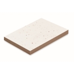 Blocs-notes personnalisables en papier gazon avec graines A7 Seed couleur blanc deuxième vue