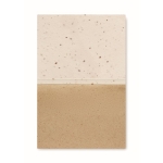 Blocs-notes personnalisables en papier gazon avec graines A7 Seed couleur blanc quatrième vue