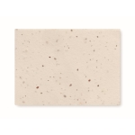 Bloc-notes personnalisés écologiques avec graines de fleurs A7 Fleurs couleur blanc quatrième vue