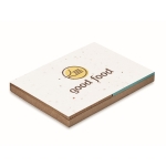 Bloc-notes personnalisés écologiques avec graines de fleurs A7 Fleurs couleur blanc vue principale