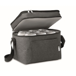 Sacs isothermes personnalisés avec deux compartiments RPET IceCube couleur noir deuxième vue