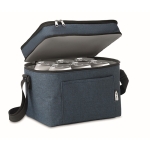 Sacs isothermes personnalisés avec deux compartiments RPET IceCube couleur bleu deuxième vue