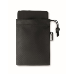 Serviettes de sport personnalisées en RPET avec housse Fitness RPET couleur noir deuxième vue