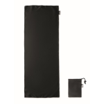 Serviettes de sport personnalisées en RPET avec housse Fitness RPET couleur noir troisième vue