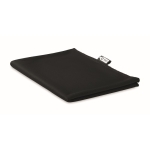Serviettes de sport personnalisées en RPET avec housse Fitness RPET couleur noir quatrième vue