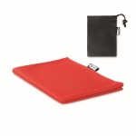 Serviettes de sport personnalisées en RPET avec housse Fitness RPET couleur rouge