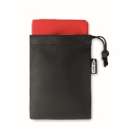 Serviettes de sport personnalisées en RPET avec housse Fitness RPET couleur rouge deuxième vue
