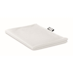 Serviettes de sport personnalisées en RPET avec housse Fitness RPET couleur blanc quatrième vue