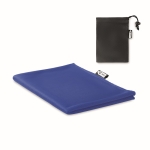 Serviettes de sport personnalisées en RPET avec housse Fitness RPET couleur bleu roi