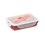 Lunch box en silicone de couleur rétractable de 640 ml Functional couleur rouge