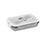 Lunch box en silicone de couleur rétractable de 640 ml Functional couleur gris