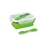 Lunch box en silicone de couleur rétractable de 640 ml Functional couleur vert clair troisième vue