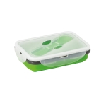 Lunch box en silicone de couleur rétractable de 640 ml Functional couleur vert clair