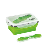 Lunch box en silicone de couleur rétractable de 640 ml Functional avec zone d'impression