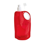 Grande gourde souple pas chère et avec logo 750 ml couleur rouge troisième vue