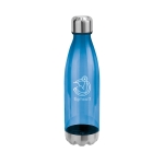 Gourde de sport en tritan avec détails en acier 700 ml UrbanStyle XL couleur bleu image avec logo