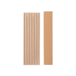 Lot de 10 pailles en papier kraft dans une boîte avec logo Kraft couleur naturel