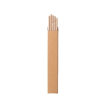 Lot de 10 pailles en papier kraft dans une boîte avec logo Kraft couleur naturel avec boîte