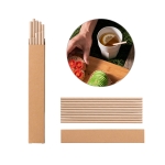 Lot de 10 pailles en papier kraft dans une boîte avec logo Kraft diverses couleurs