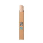 Lot de 10 pailles en papier kraft dans une boîte avec logo Kraft avec zone d'impression