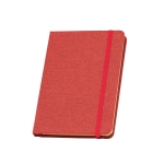 Carnet recyclé avec papier durable A5 feuilles lignées RPET Texture couleur rouge