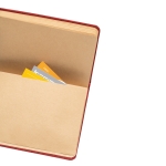 Carnet recyclé avec papier durable A5 feuilles lignées RPET Texture couleur rouge troisième vue