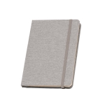 Carnet recyclé avec papier durable A5 feuilles lignées RPET Texture couleur gris
