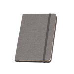Carnet recyclé avec papier durable A5 feuilles lignées RPET Texture couleur gris foncé