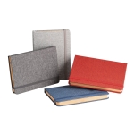 Carnet recyclé avec papier durable A5 feuilles lignées RPET Texture diverses couleurs