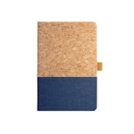 Carnet avec couverture en liège A5 avec pages lignées Greener Colors couleur bleu première vue
