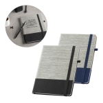 Carnet publicitaire en toile de coton et paille A5 pages rayées Office diverses couleurs