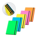 Carnets promotionnel de couleur fluorescente A5 pages lignées Fluor