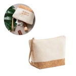 Trousse de toilette en coton et liège 280 g/m² Naturally Strap diverses couleurs