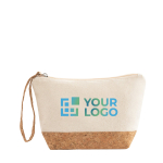 Trousse de toilette en coton et liège 280 g/m² Naturally Strap avec zone d'impression