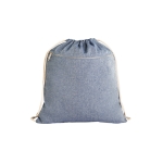 Sac à dos en coton recyclé 140 g/m2 Neutral Colors couleur bleu première vue