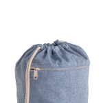 Sac à dos en coton recyclé 140 g/m2 Neutral Colors couleur bleu troisième vue