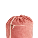 Sac à dos en coton recyclé 140 g/m2 Neutral Colors couleur rouge troisième vue