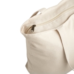 Tote bag avec fermeture éclair en coton 280 g/m2 Zipper couleur naturel troisième vue