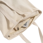 Tote bag avec fermeture éclair en coton 280 g/m2 Zipper couleur naturel quatrième vue