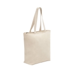 Tote bag avec fermeture éclair en coton 280 g/m2 Zipper couleur naturel